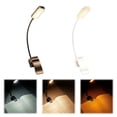 ABOHU Rechargeable Clip-On Reading Light - 3 Color Modes & Brightness Levels, 28-Hour Battery, Flexible Gooseneck, Eye-Caring LED For Books, Bed, Travel