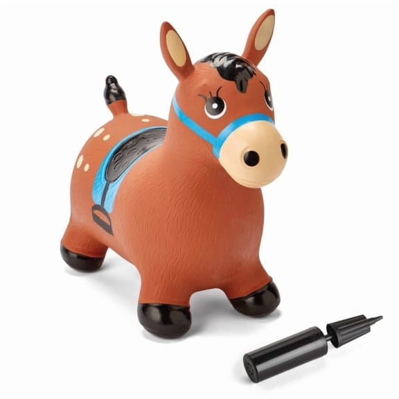 Kidoozie Gallop & Go Pony – Inflatable Ride-On Bouncer with Hand Pump – Ages 2 Years