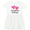 thumbnail image 3 of Inktastic My Godmother Loves Me Hearts Girls Toddler Dress, 3 of 5