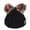 Black, variant on Women with Double Pom Pom Beanies Hat inter Hats for Women Cold Weather Warm Knit Lined Beanie Caps Black