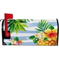 thumbnail image 5 of Coolnut Mailbox Cover Summer Pattern On Striped Back Post Mail Box Cover Magnetic Mail Wraps Cover Oversize 25.4" L x 20.78" W, 5 of 5