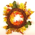 thumbnail image 3 of de flores grandes de 15.0 in para puertas de , flores artificiales con puertas de hojas, interiores y exteriores hoja de arce wreath_40cm BLESIY Guirnalda de la guirnalda de la pared de la puerta delantera, 3 of 8