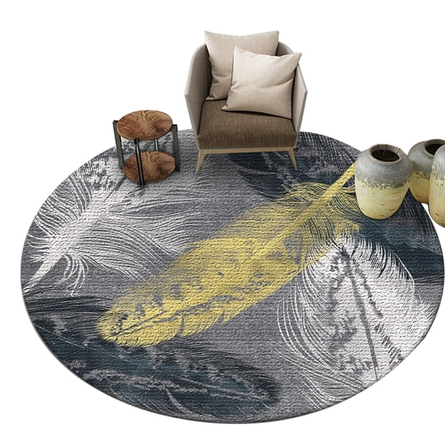 Alfombra redonda para dormitorio, sala de estar, estudio, juego, alfombra para el suelo, 2' x 2'/60*60cm redonda
