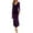 Dark Purple, variant on Bodycon Dresses for Women Long Sleeve Dress Casual Crew Neck Slim Fleece Midi Dresses Black