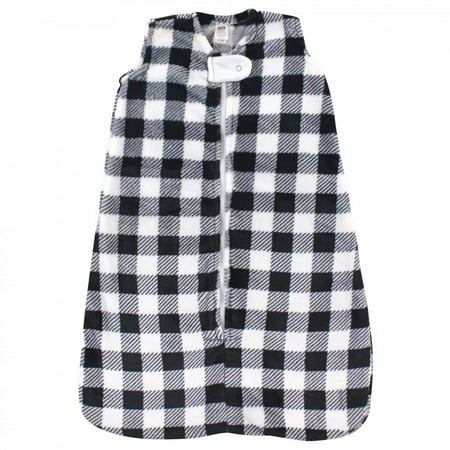UPC: 0660168591231 | Hudson Baby Infant Plush Sleeping Bag Sack Blanket Black Plaid 12-18 Months