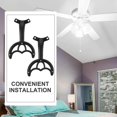 thumbnail image 3 of Ceiling Fan Blades Arm, 2pcs Fan Blade Replacement Arms Black Fan Blade Support for Replacing The Worn Fan Blades to Keep The Balance of The Ceiling F, 3 of 4