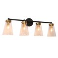 thumbnail image 2 of LNC Deferoiry 30-in 4-Light Matte Black LED Modern/Contemporary Vanity Light, 2 of 11
