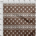 thumbnail image 3 of oneOone Viscose Chiffon Brown Fabric Asian Ikat Quilting Supplies Print Sewing Fabric By The Yard 42 Inch Wide-6471, 3 of 4