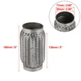 thumbnail image 2 of 2.56"x5"x6" Vehicle Exhaust Flexible Pipe Tubing Universal Exhaust Joint Stainless Steel Silver Tone, 2 of 6