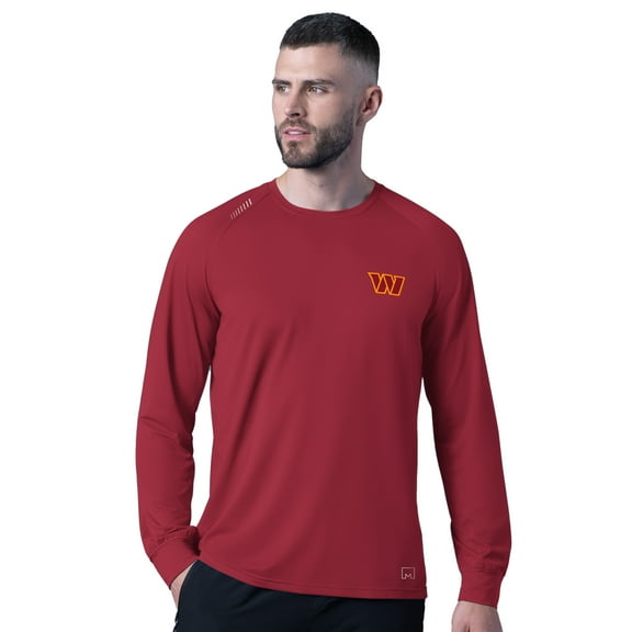 Men's MSX by Michael Strahan Burgundy Washington Commanders Forward Long-Sleeve T-Shirt