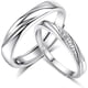thumbnail image 1 of Wedding Rings Couple Rings, 925 Sterling Silver Open Adjustable Partner Rings, 1 of 5