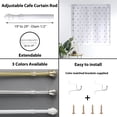 thumbnail image 4 of White Café Curtain Rod 19" to 29" Adjustable - Diam 1/2", 4 of 5