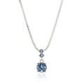 thumbnail image 2 of Set de joyas Nine West con collar y pendientes perforados plateado/azul, 2 of 5