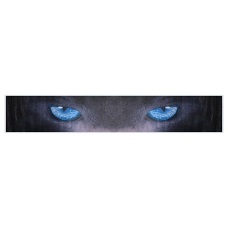 3D Car Front Rear Windshield Sticker Decal Sunshade Decor Skull Wolf Eyes Black Pvc Self Adhesive Decorative Graphic For Auto Truck Blue Eyes