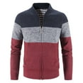 thumbnail image 2 of Fesfesfes Mens Sweater Jacket Winter Turtleneck Zipper Tops Long Sleeve Knitted Sweater Top Outwear Coat or, 2 of 4