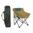 thumbnail image 2 of GARENDE Folding Camping Chair Heavy Duty Lightweight Beach Chair for Park BBQ Picnic Khaki L, 2 of 9