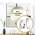 thumbnail image 3 of Designart "Monochrome Fantasy Landscape" Abstract Painting Square Mirror For Wall Decor - Large White Square Mirror Printed Wall Decor - Modern Square Living Room Mirror, 3 of 5