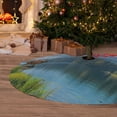 thumbnail image 2 of Cauagu 48" Christmas Tree Skirt Majestic Deer Mountain Lake Pattern Christmas Tree Decorations Tree Mat for Xmas Decorations Occasion Holiday Home Decor -48", 2 of 7