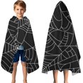 thumbnail image 3 of Halloween Spider Webs Hooded Bath Towel，50"x30" for Ages 3 To 12 Kids, Quick Dry Lightweight Soft Microfiber Hood Beach Towel Cover Up for Kids, 3 of 7