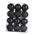 thumbnail image 2 of 24x Bolas de Navidad Adornos navideños Decoraciones navideñas Adornos para árboles de Navidad para suministros de fiesta Compromiso Acción de Gracias Negro Macarena Colgantes Bolas, 2 of 8
