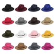 thumbnail image 3 of Sombrero Fedora de fieltro de lana para mujer o hombre, 3 of 3