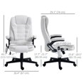 thumbnail image 3 of Vinsetto Chaise de Bureau de Massage avec Vibration à 6 Points, Blanc, 3 of 10