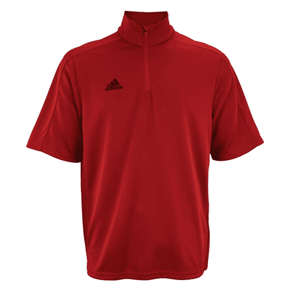 adidas Game Built Short Sleeve QuarterZip Top Men's Multisport, Power Red XL