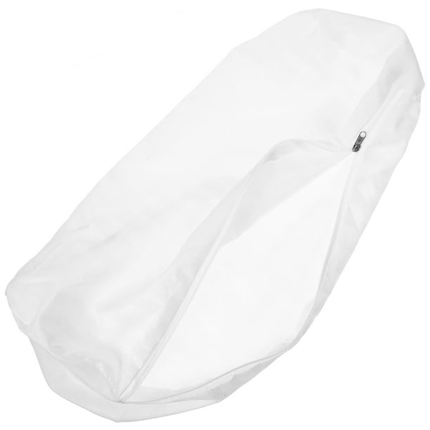 Funda de almohada con rollo para el cuello, funda de almohada con cremallera, funda de almohada cilíndrica de 18,6 pulgadas, para almohadas redondas, sofá cama, almohada cervical, color blanco