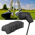 thumbnail image 1 of 10 piezas Cubierta de cabeza de hierros de golf shamjiam Negro, 1 of 9