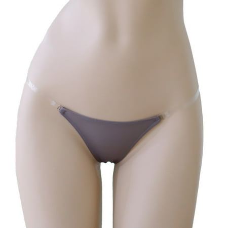 BUYISI Sexy Women See-Through Panties Low-Rise G-String Thongs Lingerie Underwear  Gray