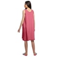 thumbnail image 4 of Moomaya Solid Sleeveless Nightdress For Ladies Button Placket Nightwear, 4 of 6