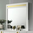 thumbnail image 5 of Modern White Color 4pc Bedroom Set Twin Size Bed w Underbed LED Dresser Mirror Nightstand Mattress Ready Bedframe, 5 of 10