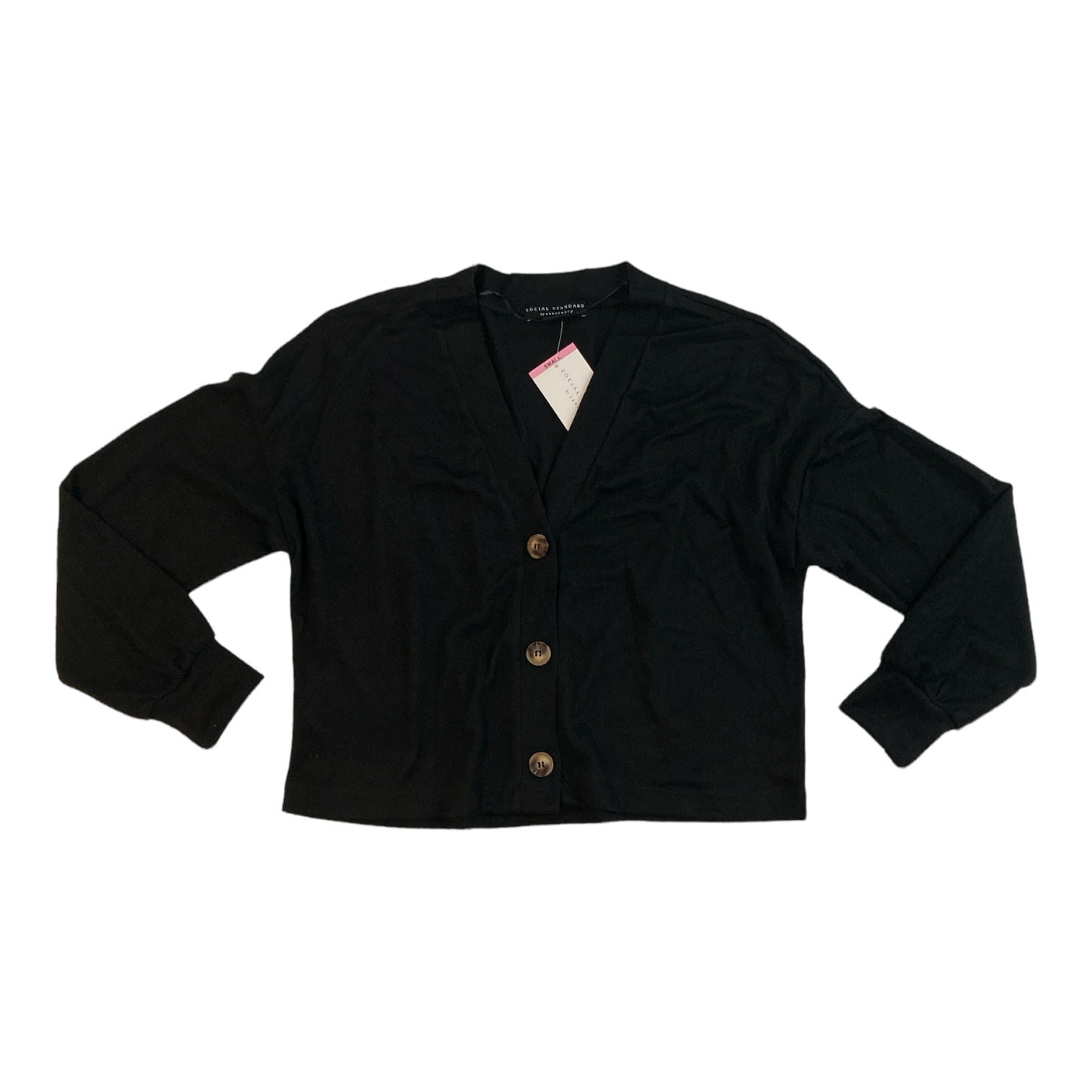 Social Standard by Sanctuary Women's Long Sleeve Button Up Daytripper  Cardigan (Black, L) - Walmart.com