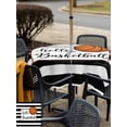 thumbnail image 5 of Outdoor Tablecloth with Umbrella Hole for Patio/Picnic/Party/Camping, Black White Striped Waterproof Table Cloth Square Cover Washable, Basketball Stripes Farmhouse Art (54"x 54"), 5 of 8