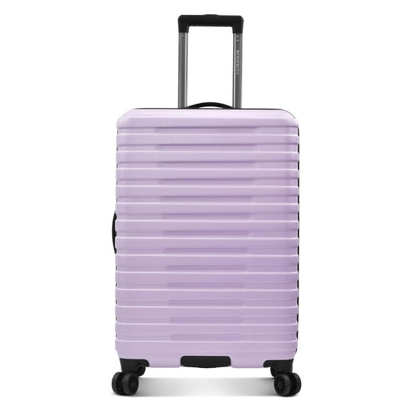 U.S. Traveler Boren Polycarbonate Hardside Rugged Travel Suitcase Luggage with 8 Spinner Wheels, Aluminum Handle, Lavender, Checked-Medium 26-Inch