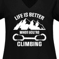 thumbnail image 4 of Inktastic Rock Climbing Mountains Women's Plus Size V-Neck T-Shirt, 4 of 5