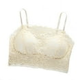 thumbnail image 3 of Ahuyic Womens Bra,Summer Plus Size Bra,Fashion Womens Lace Solid Strap Wrap Hollow Out Bra Underwear,Beige,Free Size, 3 of 4