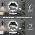 thumbnail image 2 of Wall mounted Bathroom Vanity Mirror, Round Bathroom Mirror, LED Light Bathroom Mirror with Front and Backlight, Anti fog Bathroom Mirror Adjustable Light Bathroom Mirror, Memory Shatter Proof, 24inch, 2 of 8