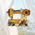 thumbnail image 2 of HuiXinOu Sewing Machine Acrylic Wall Decor, Flat Hanging Craft Room Art, Gift for Tailor, Seamstress, 8 Inch Decorative Pendant with Ribbon, 2 of 6