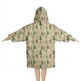 thumbnail image 2 of Beige Bigfoot and Forest Pattern Blanket Hoodies for Kids 6-13YR Oversize Wearable Blanket Hoodies for Boys Girls Teens, 2 of 7