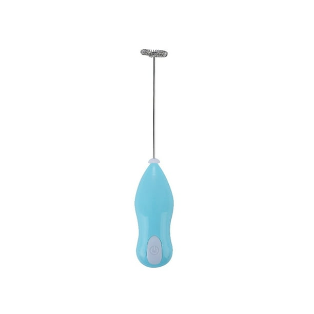 Yuarrent Batidor de huevos eléctrico Batidor de cocina inalámbrico Batidor de espuma en forma de 8 Espumador de leche con desmontable Cocina y Comedor Azul
