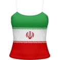 thumbnail image 2 of National Soccer Women Strap Tank Top Summer Flag Graphic Crop Top, 2 of 4