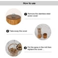 thumbnail image 4 of Juego de Molinillos Manuales Premium de Acrílico y Madera para Sal y Pimienta con Núcleo de Cerámica Ajustable 20 cm Pack de 2, 4 of 5