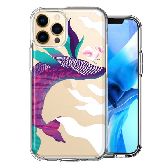 MUNDAZE For Apple iPhone 11 Pro Mystic Floral Whale Design Double Layer Phone Case Cover