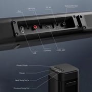 GCZ Soundbar with Subwoofer, 2.1 CH Separable Sound Bars for TV, Bluetooth/HDMI-ARC/Aux/Opt 3D Surround Sound