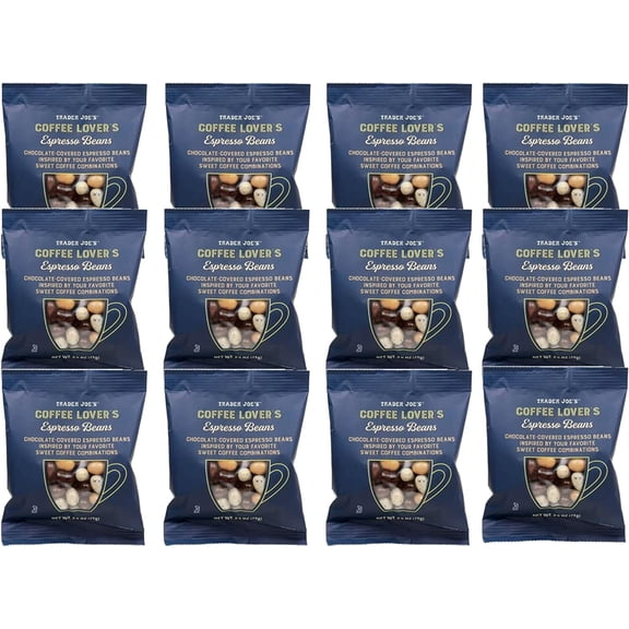 Coffee Lover's Chocolate-Covered Assorted Espresso Beans - 12 Count (2.5 Oz Ea)
