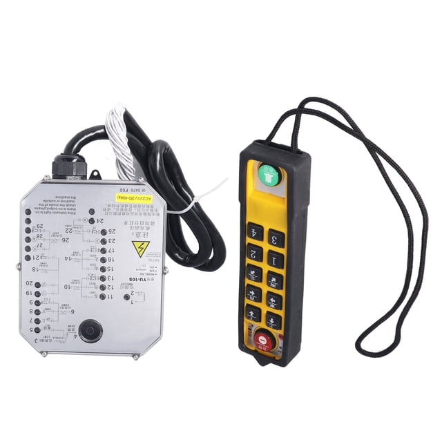 Controlador De Polipasto, Frecuencia De Transmisión De 800 MHz, A Prueba De Aceite, Impermeable, Fácil Cableado, A Prueba De Caídas, Controlador De Grúa De 12 Botones Con