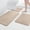 Khaki, variant on 3-Piece Memory Foam Bathroom Rug Set, Highly Absorbent Machine Washable Bathroom Carpet Set, Includes U-Shaped Toilet Rug and Runner for Bathroom, Laundry Room & Entryway, Black