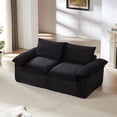 thumbnail image 2 of Leumius 80" Cloud Sofa,Modular Boneless Couches for Living Room, 3 Seater Modern Lounge Couch, No Assembly Required,Black, 2 of 6