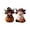 A001- A, variant on 2 Pack, Highland Cow Figurines 4 Inch Halloween Ghost Decor Spooky Statues for Home Tiered Tray Shelf Mantel Fall Halloween Decoration for Indoor Tabletop Display